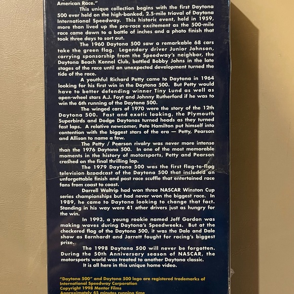 Daytona 500 Great Moments VHS - Picture 2 of 3